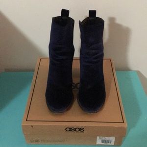 ASOS eight days a week velvet bootie